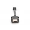 DIGITUS USB 2.0 adapterinis kabelis, OTG, tipas mini B - A M/F, 20 cm, USB 2.0, juodas