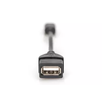DIGITUS USB 2.0 adapterinis kabelis, OTG, tipas mini B - A M/F, 20 cm, USB 2.0, juodas