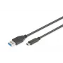 DIGITUS ASSMANN USB Type-C jungiamasis laidas, tipas C į A M/M, 1m Super Speed Juoda