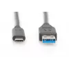DIGITUS ASSMANN USB Type-C jungiamasis laidas, tipas C į A M/M, 1m Super Speed Juoda
