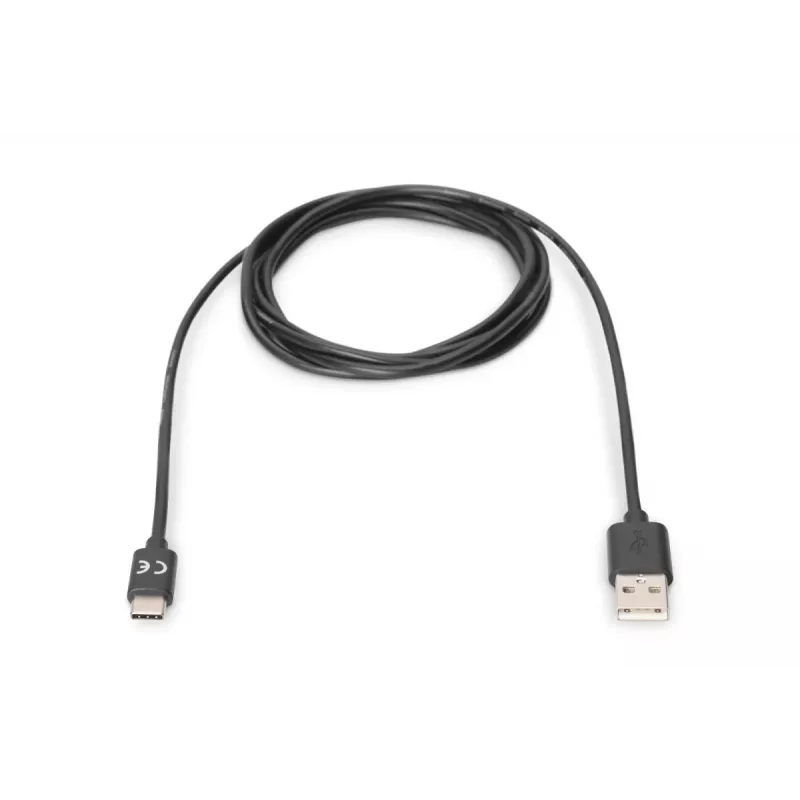 DIGITUS ASSMANN USB Type-C jungiamasis laidas, tipas C į A M/M, 1m Super Speed Juoda