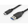 DIGITUS ASSMANN USB Type-C jungiamasis laidas, tipas C į A M/M, 1m Super Speed Juoda