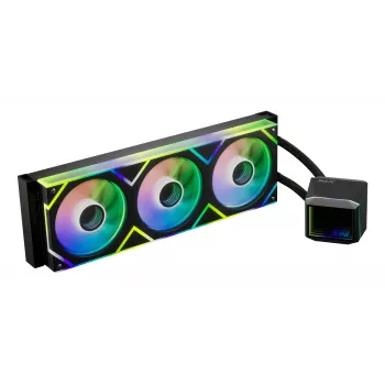 XPG LEVANTE II 360 Black, skysčio aušintuvas AIO, 12 cm, juodas