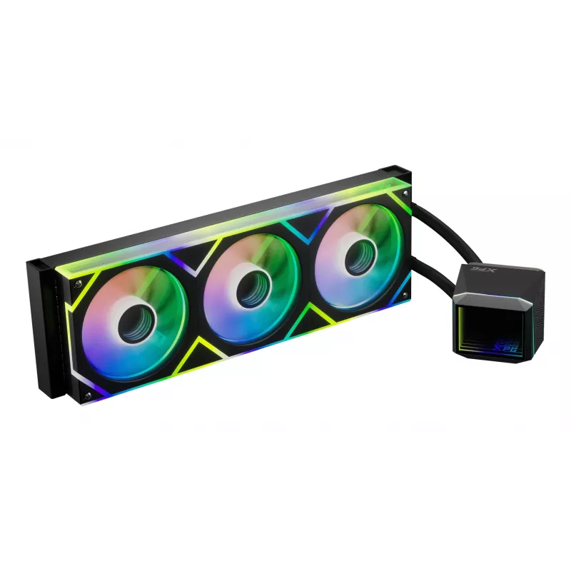 XPG LEVANTE II 360 Black, skysčio aušintuvas AIO, 12 cm, juodas