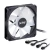 XPG VENTO R 120 ARGB PWM Juodas, Ventiliatorius, 12 cm, 300 RPM, 1600 RPM