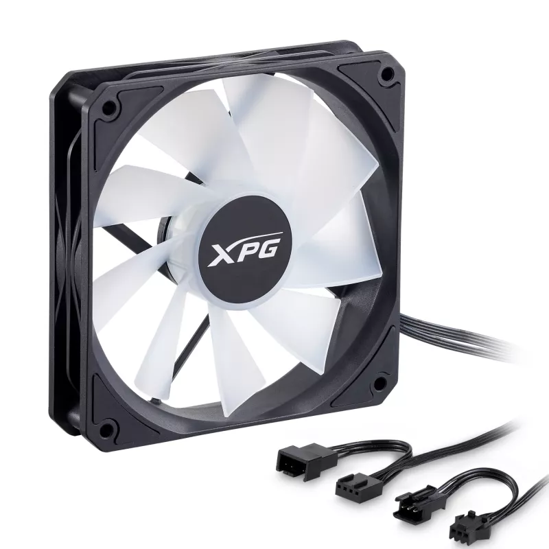 XPG VENTO R 120 ARGB PWM Juodas, Ventiliatorius, 12 cm, 300 RPM, 1600 RPM