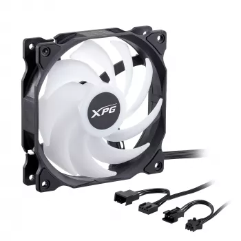XPG VENTO 120 ARGB PWM Black, ventiliatorius, 12 cm, 300 RPM, 1850 RPM, juodas