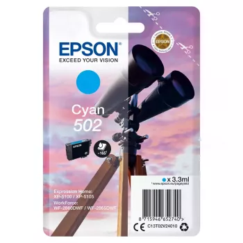 Kasetė Epson 502 Cyan C13T02V24010