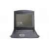 DIGITUS modulinė 43,2 cm (17 col.) TFT konsolė su 8 prievadų KVM, RAL 9005 juoda - QWERTY JAV