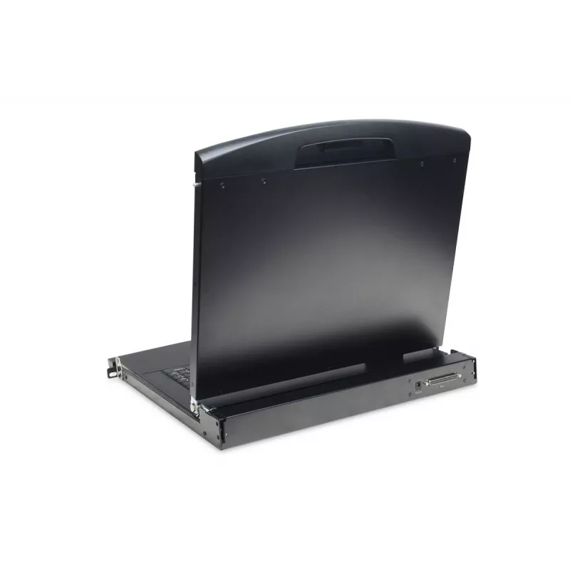 DIGITUS modulinė 43,2 cm (17 col.) TFT konsolė su 8 prievadų KVM, RAL 9005 juoda - QWERTY JAV