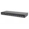 DIGITUS modulinė 43,2 cm (17 col.) TFT konsolė su 8 prievadų KVM, RAL 9005 juoda - QWERTY JAV