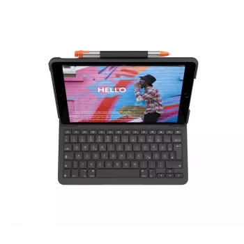 LOGITECH Slim Folio, iPad 7 kartai, Graphite, Qwertz Deutsch