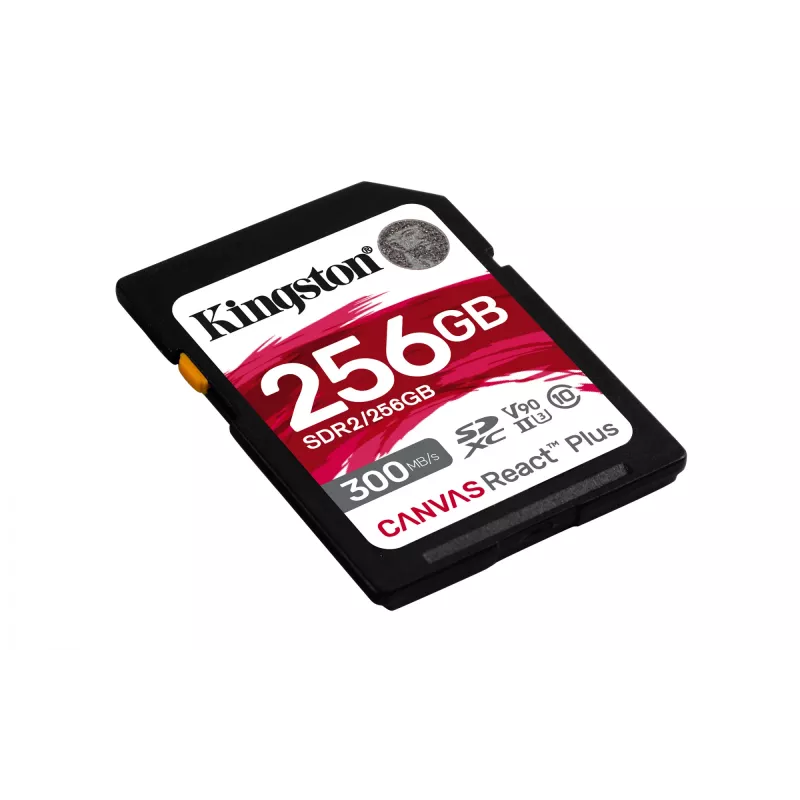 Kingston Canvas React Plus 256 GB SDXC UHS-II 300R/260W U3 V90, skirta Full HD/4K/8K