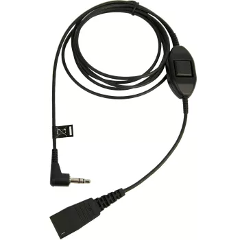Laidas Jabra QD į 3,5 mm lizdą su atsiliepimo mygtuku, skirtas Alcatel, juodas