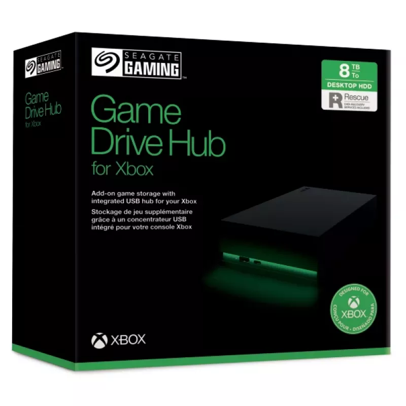 Seagate Game Drive Hub Xbox išorinis kietasis diskas 8 TB USB Type-A / USB Type-C 3.2 Gen 1 (3.1 Gen 1) juodas
