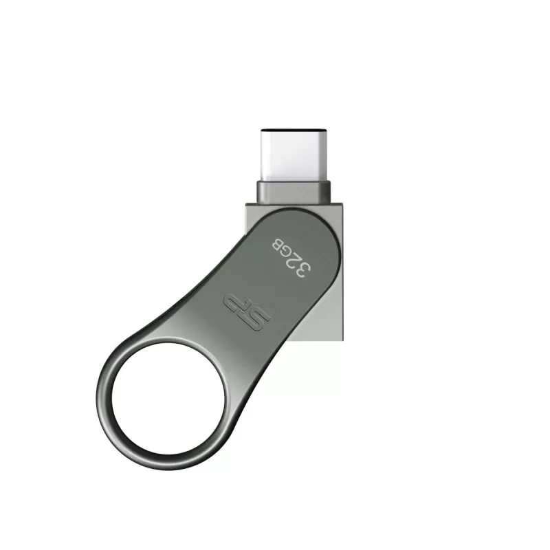SILICON POWER Mobile C80 - 32GB Dual USB atmintukas - Type-C / Type-A - Pilka