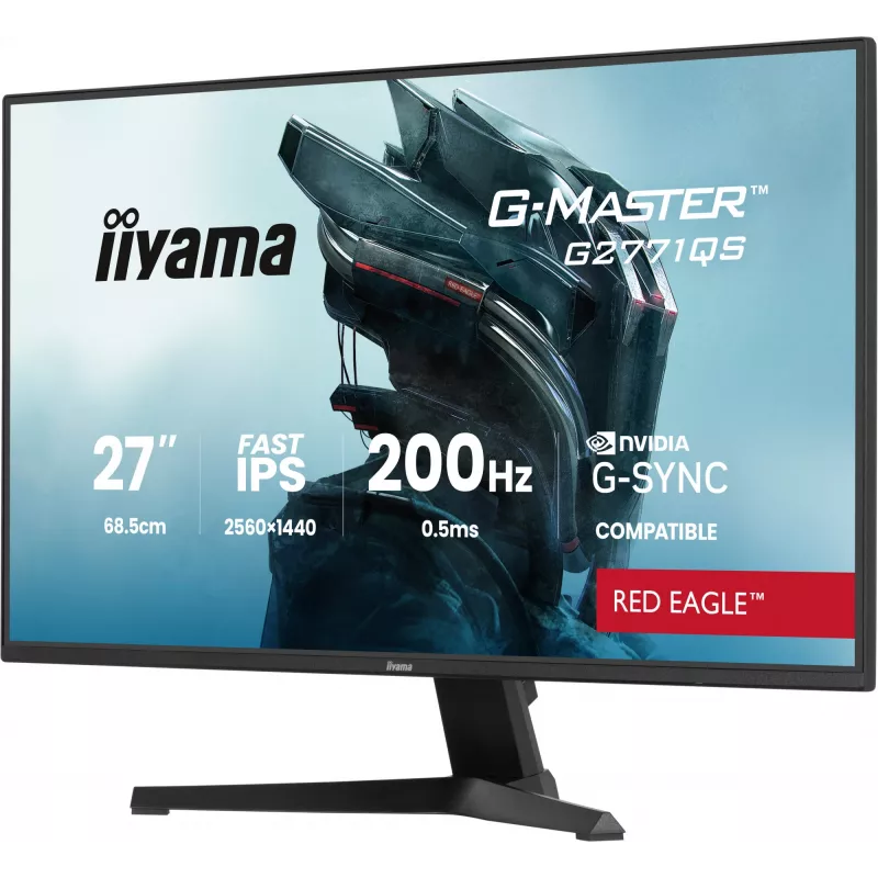 iiyama G-MASTER G2771QS-B1 monitor 68.6 cm (27 colių) 2560 x 1440 pikselių Wide Quad HD juodas
