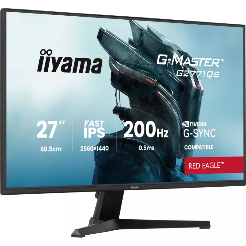 iiyama G-MASTER G2771QS-B1 monitor 68.6 cm (27 colių) 2560 x 1440 pikselių Wide Quad HD juodas