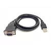 Equip USB-A į Serial (DB9) laidas, M/M 1,5 m, juodas