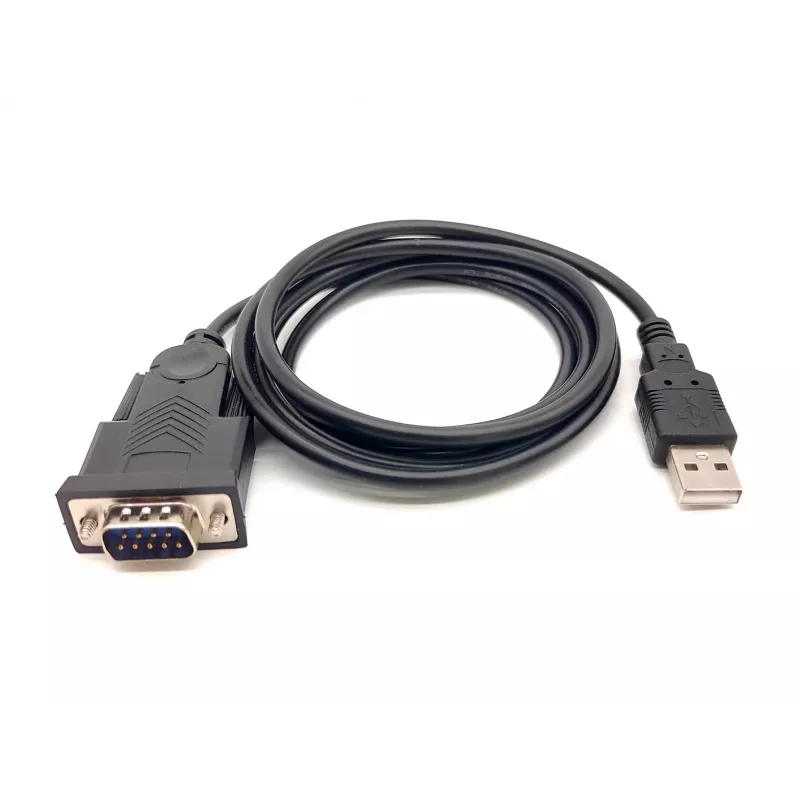 Equip USB-A į Serial (DB9) laidas, M/M 1,5 m, juodas