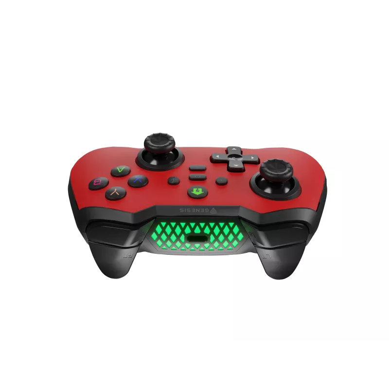 GENESIS Mangan 400 Red Bluetooth žaidimų pultas Analoginis / Skaitmeninis Android, MAC, Nintendo Switch, PC, iOS