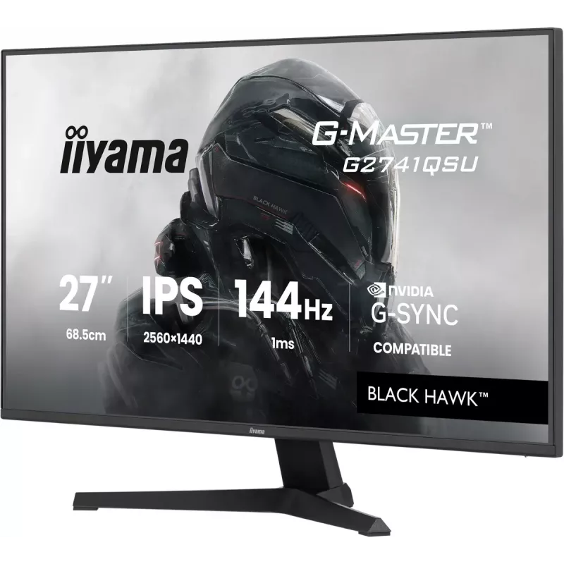 iiyama G-MASTER G2741QSU-B1 monitor 68,6 cm (27 inch) 2560 x 1440 pikselių QHD juodas