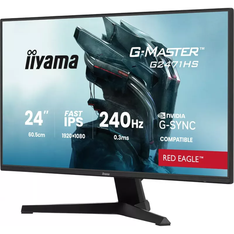iiyama G-MASTER G2471HS-B1 23,8 colių Full HD IPS žaidimų monitorius 240Hz 0,3ms