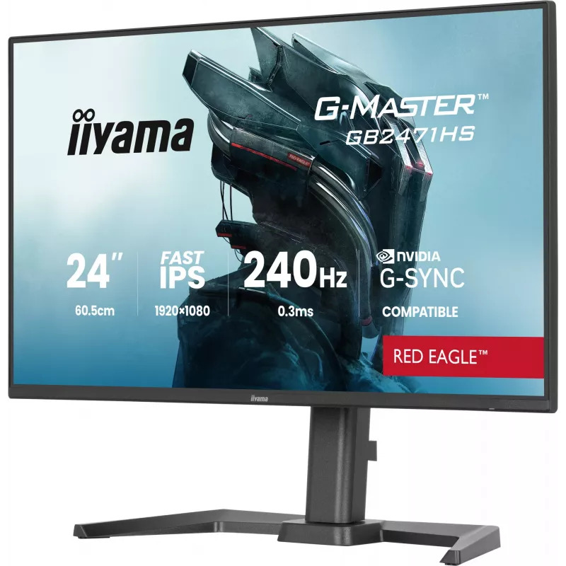 Monitorius iiyama G-MASTER GB2471HS-B1 60.5 cm (23.8 colio) 1920 x 1080 pikselių Full HD juodas