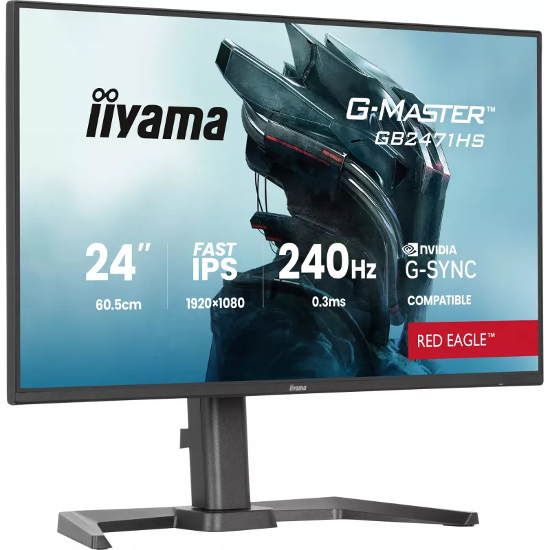 Monitorius iiyama G-MASTER GB2471HS-B1 60.5 cm (23.8 colio) 1920 x 1080 pikselių Full HD juodas