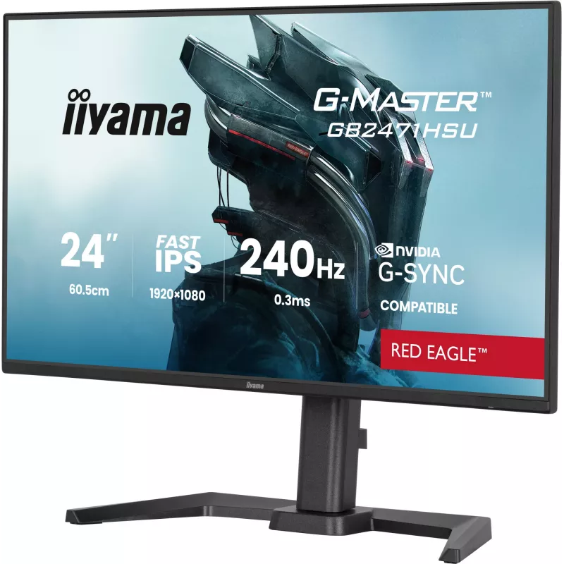 IIYAMA G-MASTER GB2471HSU-B1 kompiuterio monitorius 60.5 cm (23.8 colio) 1920 x 1080 pikselių Full HD juodas