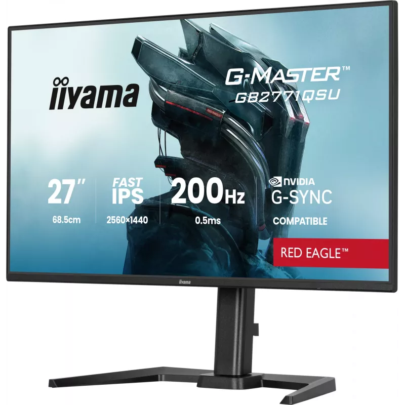 IIYAMA G-MASTER GB2771QSU-B1 27 colių WQHD IPS monitorius, 2560x1440, 200Hz, 0.5ms, G-SYNC