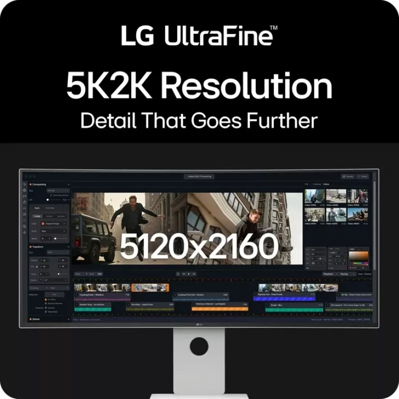 LG 40U990A-W monitor kompiuterinis 101,6 cm (40 colių) 5120 x 2160 pikselių WUHD juodas