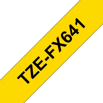 Brother TZE-FX641 žymėjimo juosta Juoda ant geltonos TZ
