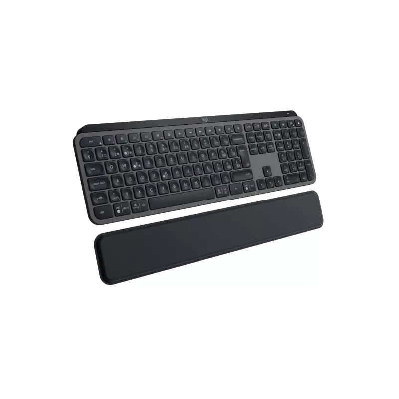LOGITECH MX Keys S belaidė klaviatūra su delno atrama Graphite QWERTZ Suisse