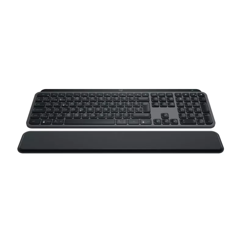 LOGITECH MX Keys S belaidė klaviatūra su delno atrama Graphite QWERTZ Suisse