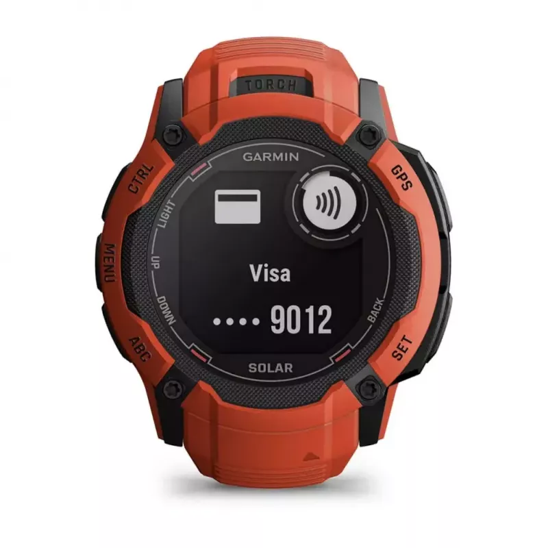 Išmanusis laikrodis GARMIN Instinct 2X Solar – sportinis laikrodis, 50 mm polimerinis korpusas, saulės įkrovimas, GPS (GPS/GLONASS/Galileo), 10 ATM, silikoninis dirželis