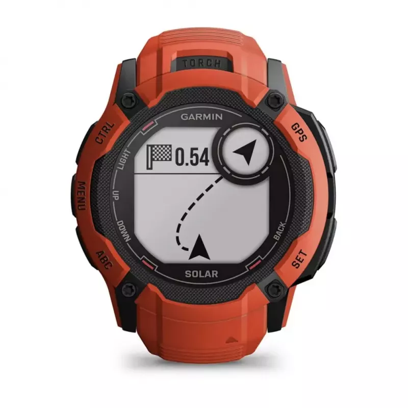 Išmanusis laikrodis GARMIN Instinct 2X Solar – sportinis laikrodis, 50 mm polimerinis korpusas, saulės įkrovimas, GPS (GPS/GLONASS/Galileo), 10 ATM, silikoninis dirželis