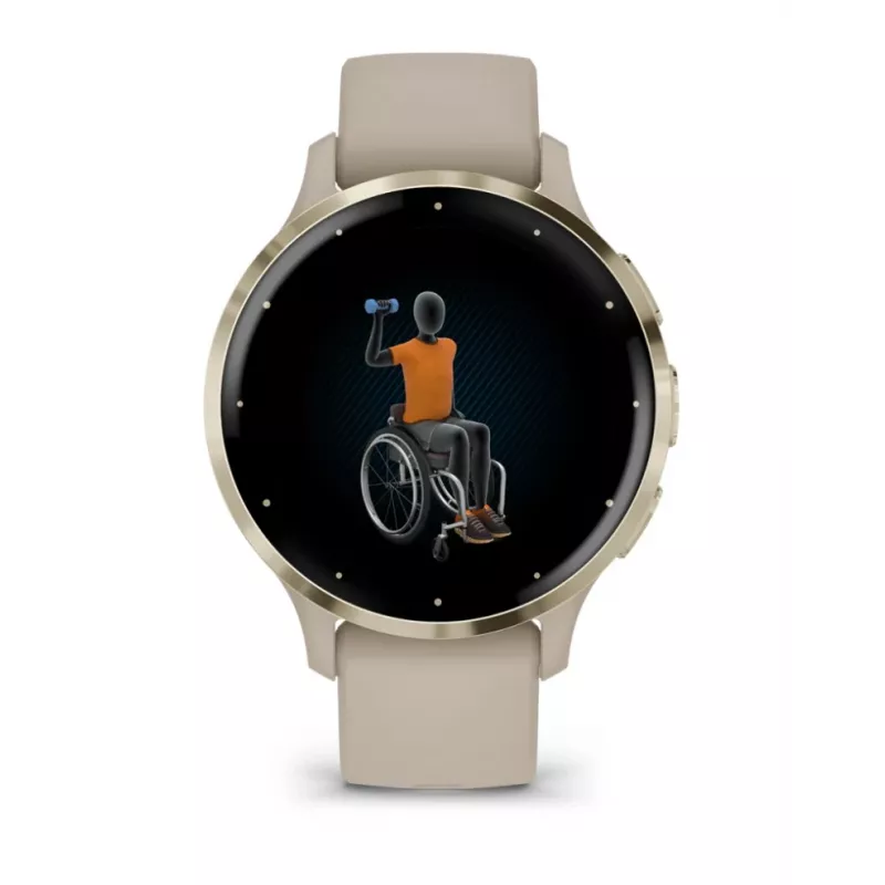 GARMIN Venu 3S 010-02785-02 - 41 mm išmanusis laikrodis su dirželiu - prancūziška versija - pilka