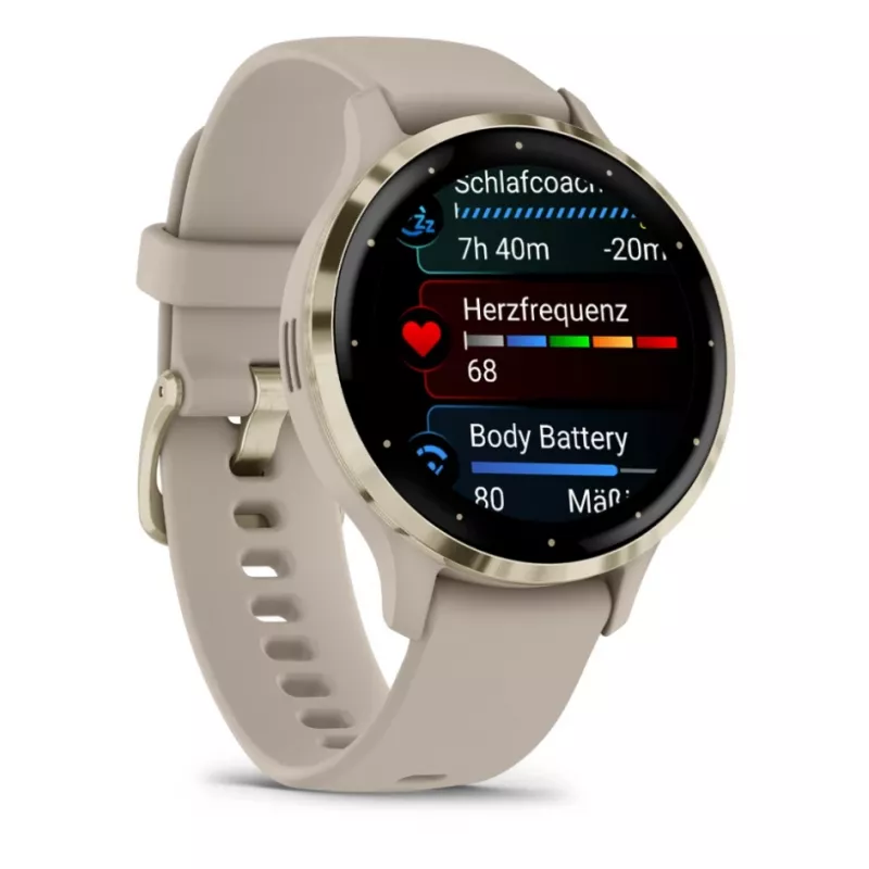 GARMIN Venu 3S 010-02785-02 - 41 mm išmanusis laikrodis su dirželiu - prancūziška versija - pilka