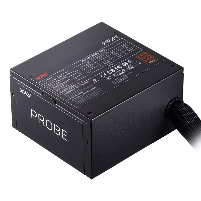 XPG PROBE 700 BRONZE Maitinimo blokas, 700 W, 100-240 V, 47-63 Hz, 10 A, Aktyvus, 19 A
