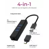 ICY BOX IB-HUB1419-LAN USB 3.2 Gen 1 (3.1 Gen 1) Type-A juodas