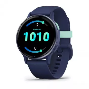 Išmanusis laikrodis GARMIN Vivoactive 5 — sportinis laikrodis, 42 mm aliuminio/polimero korpusas, AMOLED 1,2 colio, GPS/GLONASS/Galileo, optinis širdies ritmo matuoklis, SpO2, 5 ATM, Bluetooth/NFC