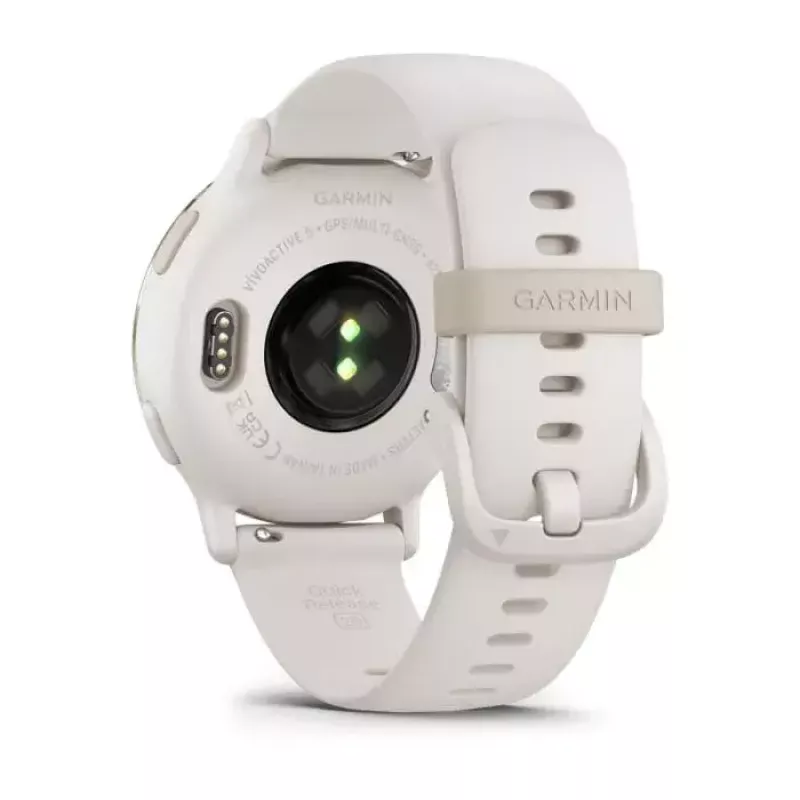Sportinis laikrodis GARMIN Vivoactive 5 — 42 mm aliuminio/polimero korpusas, AMOLED 1,2 colio, GPS/GLONASS/Galileo, širdies ritmo ir SpO2, 5 ATM, 11 dienų baterija