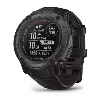 Išmanusis laikrodis GARMIN Instinct 2X Solar Tactical Edition — 50 mm polimerinis korpusas, 1,1 colio MIP ekranas, saulės įkrovimas, GPS/GLONASS/Galileo, 10 ATM