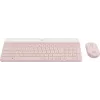 LOGITECH belaidis plonas klaviatūros ir pelės rinkinys MK470 - rožinis QWERTY US/Int