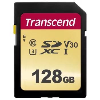 Flash atminties kortelė Transcend 128 GB SDXC UHS-I 500S