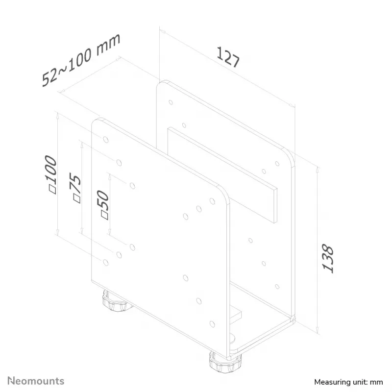 Neomounts THINCLIENT-20 laikiklis mini kompiuteriui - iki 7 kg - universalus