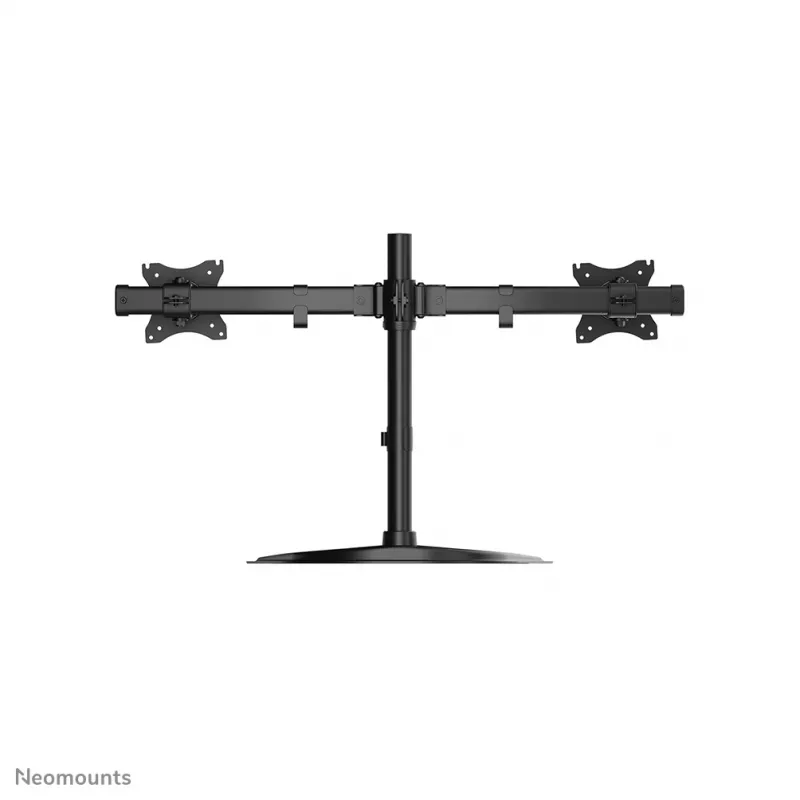 Neomounts NM-D335DBLACK monitorio stovas 10-27 colių, spaustuvas/ant stalo/per angą, 8 kg, 100x100 mm, juodas