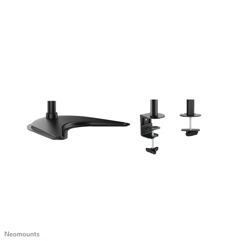 Neomounts NM-D335DBLACK monitorio stovas 10-27 colių, spaustuvas/ant stalo/per angą, 8 kg, 100x100 mm, juodas