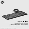 HP 405 daugelio įrenginių apšviesta laidinė klaviatūra, pilno dydžio (100%), laidinė, USB, membraninė, juoda